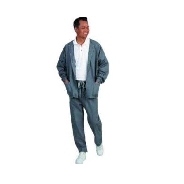 SimplySoft Warm-Up Jacket 3 Pkts Rgln Slv/Knt Cf 2X Large Pwtr Unisex Ea