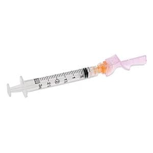 Eclipse Hypodermic Needle/Syringe 25gx5/8" 3cc Safety Low Dead Space 50/Bx