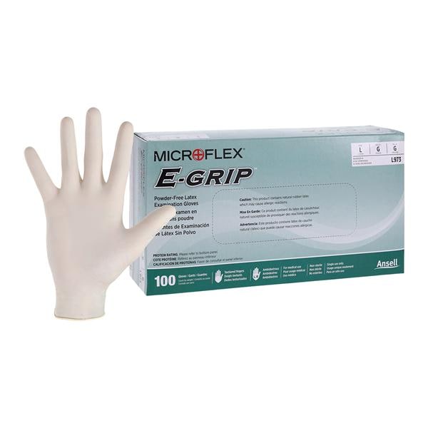 MICROFLEX E-Grip Exam Gloves Large Standard Natural Non-Sterile