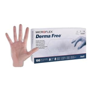MICROFLEX Derma Free Vinyl Exam Gloves Small Clear Non-Sterile 100/Bx