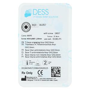 Base Titanium Engaging 4.0/4.5/5.0/5.5/6.0/6.5/7.0/7.5/8.0 Megagen AnyRidge Ea