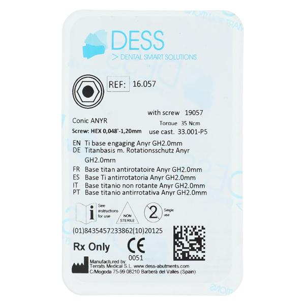 Base Titanium Engaging 4.0/4.5/5.0/5.5/6.0/6.5/7.0/7.5/8.0 Megagen AnyRidge Ea