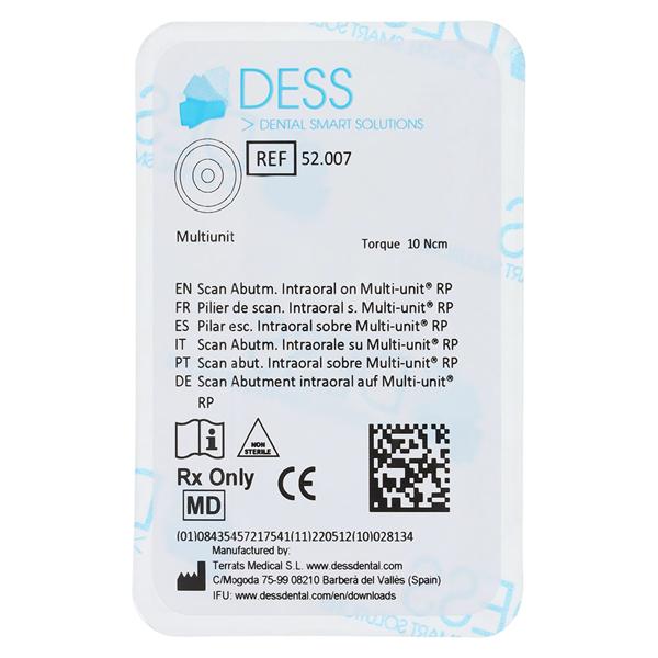 Scan Abutment Intraoral Body Titanium 4.8 Multiunit Ea