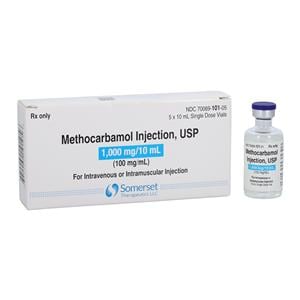 Methocarbamol Injection 100mg/mL SDV 10mL 5/Package