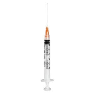 Luer Lock Syringe 25gx1-1/2" 3mL _ No Dead Space 100/Bx