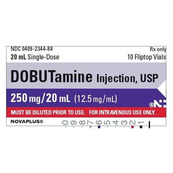 Novaplus Dobutamine HCl Injection 12.5mg/mL SDV 20mL 10/Package