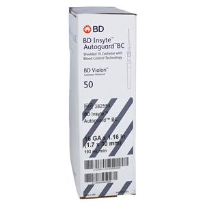 Insyte Autoguard Blood Control Catheter Shielded 16 Gauge 1.16" Gray 50/Bx