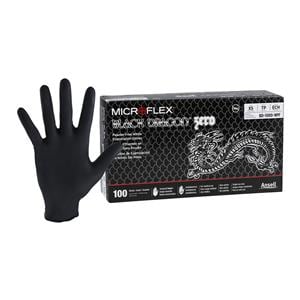 MICROFLEX Black Dragon Zero Nitrile Exam Gloves X-Small Black Non-Sterile 100/Bx