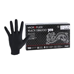 MICROFLEX Black Dragon Zero Nitrile Exam Gloves Small Black Non-Sterile