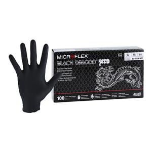 MICROFLEX Black Dragon Zero Nitrile Exam Gloves X-Large Black Non-Sterile