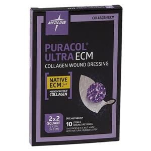 Puracol Ultra ECM Collagen Wound Dressing 2x2" Square LF