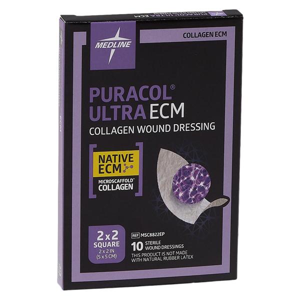 Puracol Ultra ECM Collagen Wound Dressing 2x2" Square LF