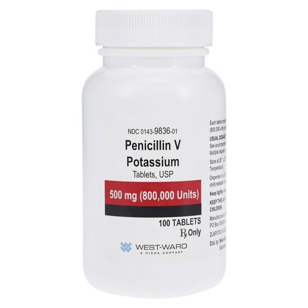 Penicillin V Potassium Tablets 500mg Bottle 100/Bottle