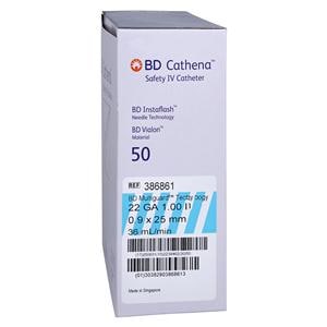 Cathena Catheter Access Device Shielded 22 Gauge 1" Blue 50/Bx