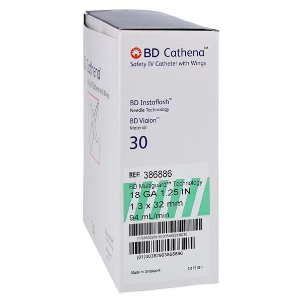Cathena Catheter Access Device Shielded 18 Gauge 1.25" Green 30/Bx