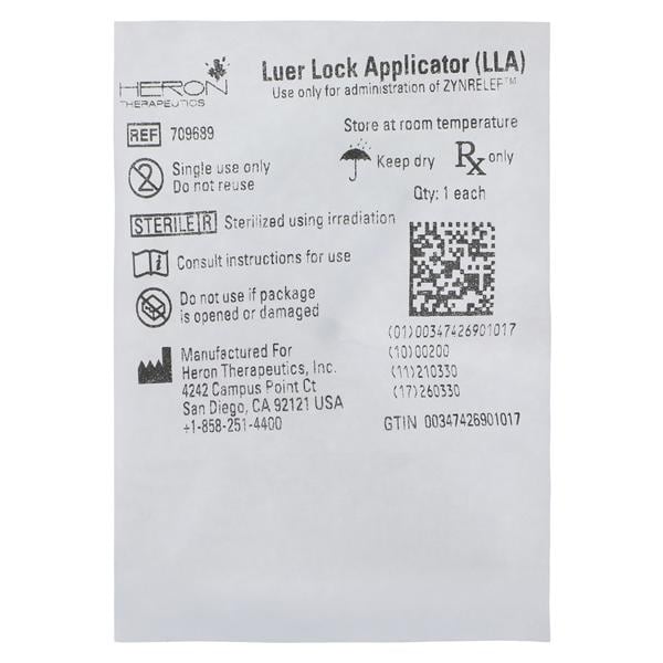 Zynrelef Luer Lock Applicator Injection - Carton 10/Package, 12 CR/CA