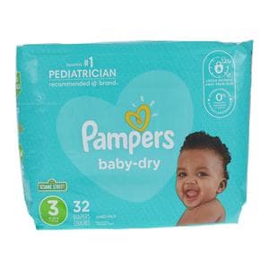 Pampers Baby-Dry Diaper Size 3 16-28lbs 32/Pk, 4 PK/CA