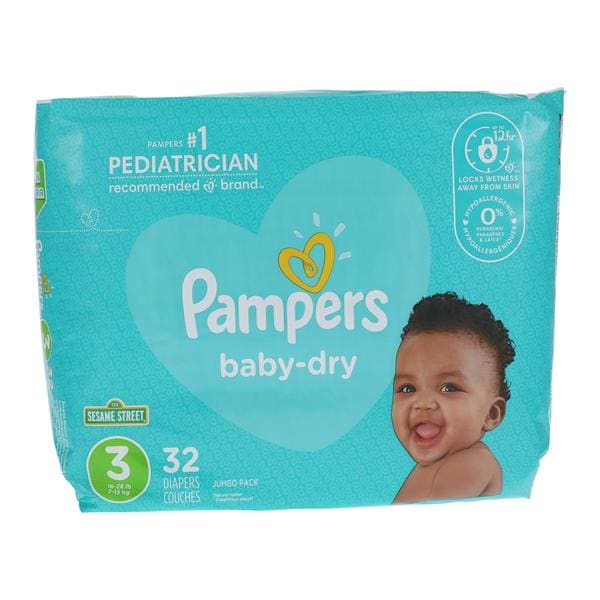 Pampers Baby-Dry Diaper Size 3 16-28lbs 32/Pk, 4 PK/CA