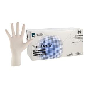 NitriDerm Nitrile Surgical Gloves 7 White 50Pr/Bx