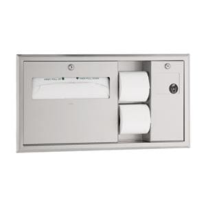 Toilet Tissue / Seat Cover Dispenser Satin Finish Ea