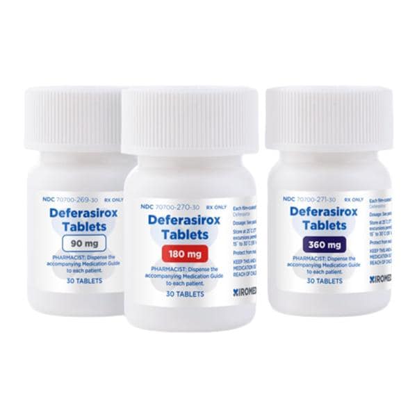 Deferasirox Tablets 180mg Bottle 30/Bottle Each