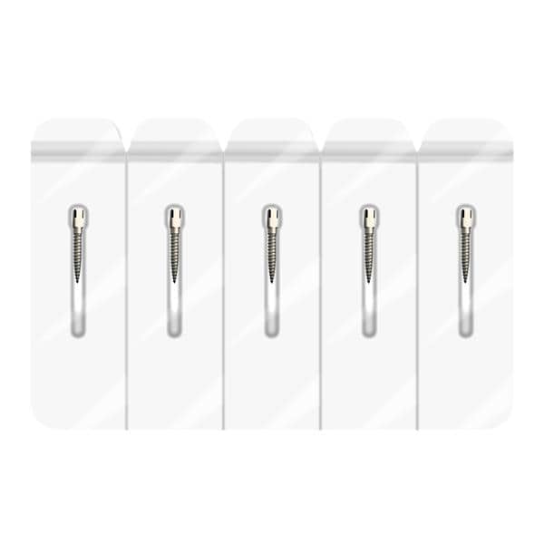 Surtex Sterile Post Titanium 3 1.35 mm Parallel Sided & Tapered End Red 5/Pk