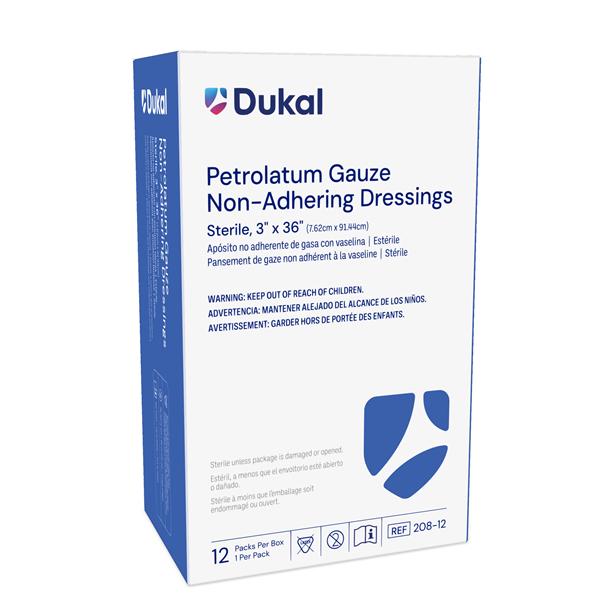 Gauze Petrolatum Dressing 3x36" Sterile Not Made With Natural Rubber Latex