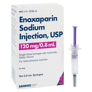Enoxaparin Sodium Injection 120mg Prefilled Syringe 0.8mL 10/Package