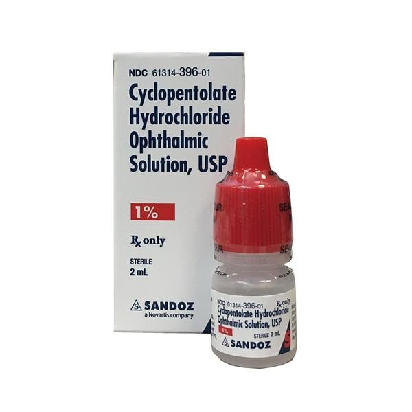 Cyclopentolate HCl Ophthalmic Solution 1% Bottle 2mL Each