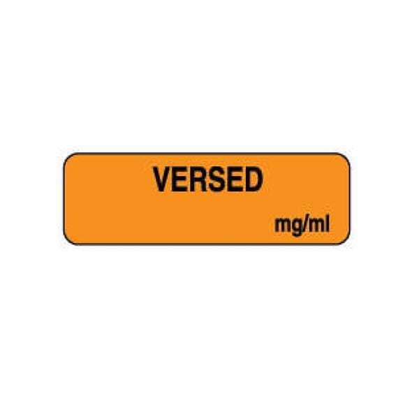 Anesthesia Label Versed mg/ml Orange Paper 3/8x1-1/4" 1-1/2" Core 1000/Rl