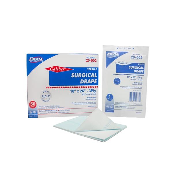 18x26" Sterile Towel Drape Non-Fenestrated, 6 BX/CA