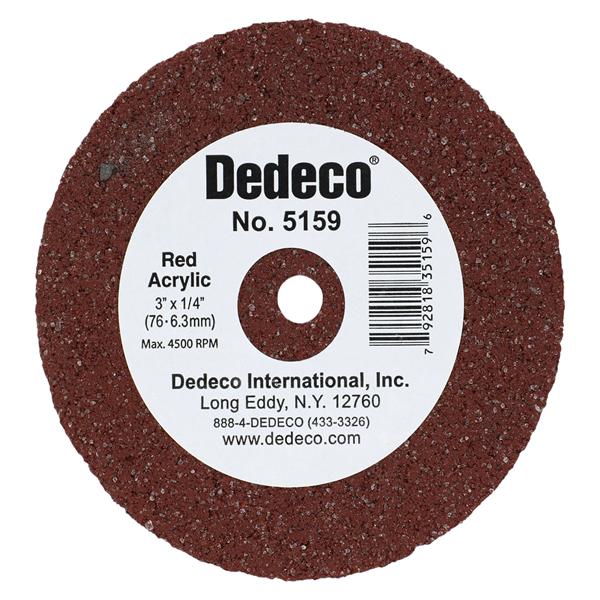 Stone Lathe Wheel Acrylic Red Ea