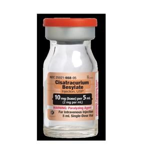 Cisatracurium Besylate Injection 2mg/mL SDV 5mL 10/Package