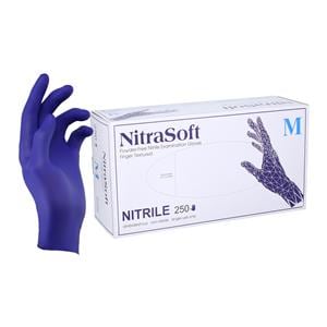 NitraSoft Nitrile Exam Gloves Medium Cobalt Blue Non-Sterile 2500/Ca
