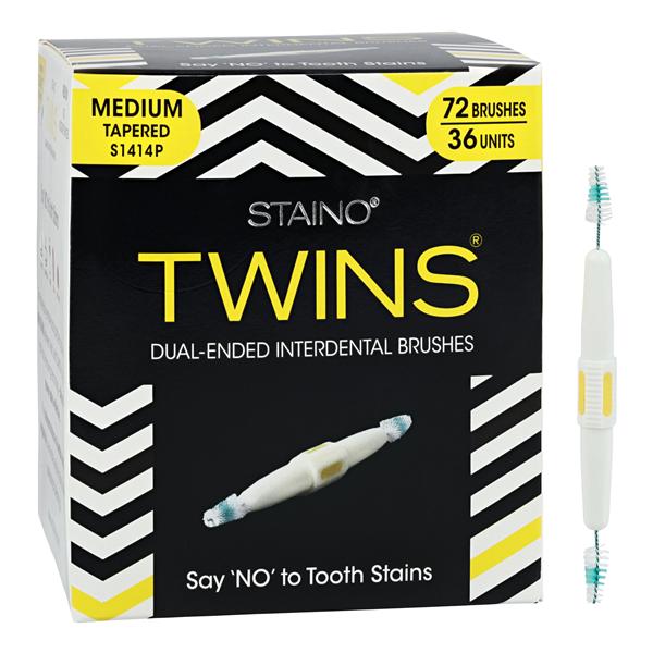 StaiNo Interdental Brush Dual Ended Travel Medium Tapered 36x2Bx