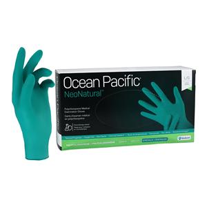 Ocean Pacific NeoNatural Polychloroprene Exam Gloves Lg Emerald Green NS 100/Bx