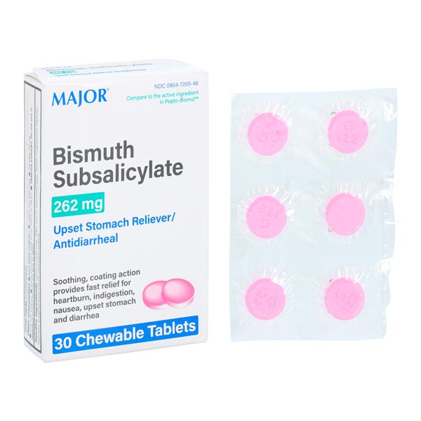 Pink Bismuth Chewable Tablets Bottle 30/Bt