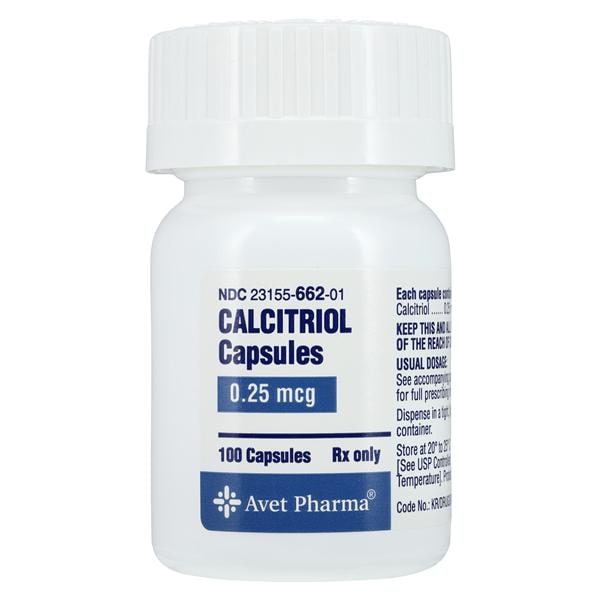 Calcitriol Capsules 0.25mcg Bottle 100/Bottle Each