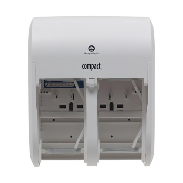Compact Quad Toilet Tissue Dispenser White Ea