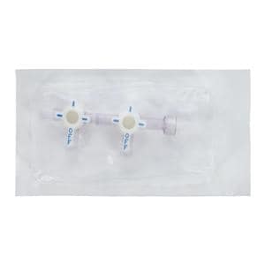 Hi-Flo 3-Way Stopcock Non-DEHP Fluid Path 2 Gang Extended Male Luer Lock 25/Ca