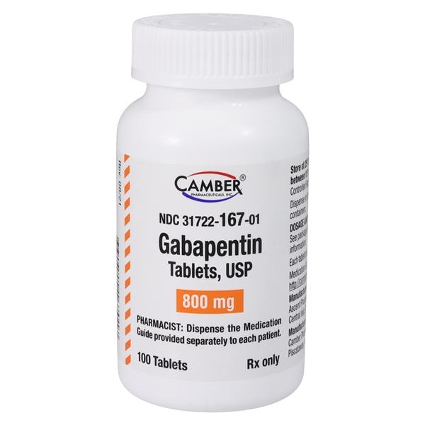 Gabapentin Tablets 800mg Bottle 100/Bottle Each