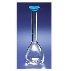 Pyrex Flask Volumetric Borosilicate Glass 1mL Class A Round Bottom 55mm 12/Ca