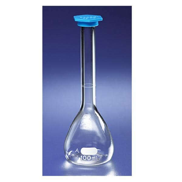 Pyrex Flask Volumetric Borosilicate Glass 1mL Class A Round Bottom 55mm 12/Ca