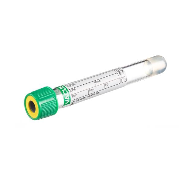 Vacuette Blood Collection Tube Green/Yellow 5mL 50/Bx