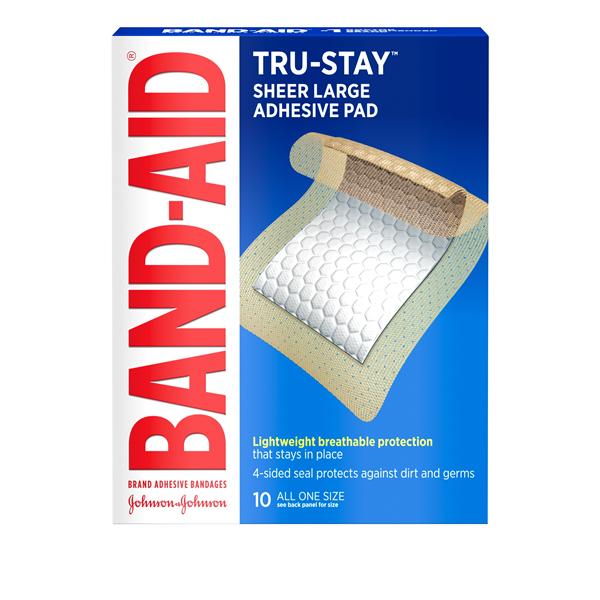 Band-Aid Adhesive Bandage Plastic 2.88x4" Tan Sterile 10x24/Ca
