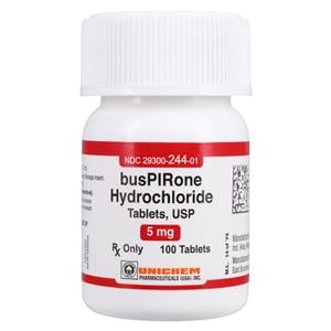 Buspirone HCl Tablets 5mg Bottle 100/Bottle Each