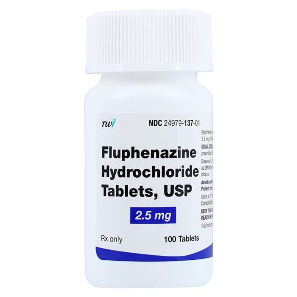Fluphenazine HCl Tablets 2.5mg Bottle 100/Bottle Each