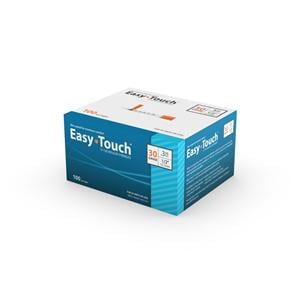 EasyTouch Insulin Syringe/Needle 30gx1/2" 0.3cc Blue _ Reduced Dead Space 100/Bx