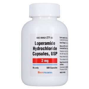 Loperamide HCl Capsules 2mg Bottle 500/Bottle Each