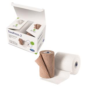 TwoPress 2 Compression System Bandage Elastic _ Tan/White 8/Ca
